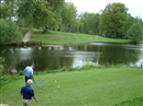 Dave & Paul go the drop zone as they sadly didn't make it over the water on the 17th @ Cottesmore