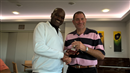 Daniel Jayeola (L) presenting the 5th SES Open trophy to Ian Fykin @Seaford Head Gc 27th July 2015 - congratulations Ian! 