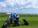 Booo, Pedro and Junior on the 14th at Seaford Head