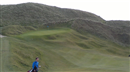 Waiting for my birdie putt on the Stroke 1 at Ballybunion's Cashen course, while my playing partners Boyd + Jayeola hack around
