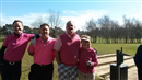 At Westerham: Judy looks much less impressive in pink than the dapper SES gentlemen