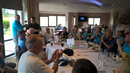 The VI Annual Society Cup @Birchwood Gc 10 Sept 2016: Capt Michael Pitter of The SES presenting the trophy to Capt Richard Adinolfi of The Epping Bandits