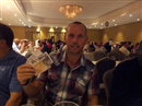 Steve 'The Pro' Maggs shows us the money after his win on the Belfry's PGA course