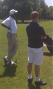 Daniel and Phil at Gatton Manor on the first Tee, 08/06/2013