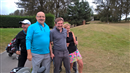 The VI Annual Society Cup @Birchwood Gc 10 Sept 2016: Grp 2(L:R) Des Burnett, (photo bombing the picture)Capt Michael Pitter, Peter Dodds and Julia Forrest