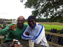 Rakesh and Daniel in the 19th, after a high quality round at Lullingstone