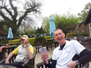 Russell Sykes shows us the money after his win at Gatton Manor, while Dave Pipe sportingly applauds