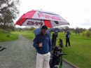 Dave Pipe enjoying the summer conditions on the 1st tee at Reigate Hill