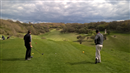 Steve Hunt and Johnathan Perrin surveying a par 5 @Pyecombe Gc 24/04/2016