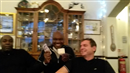 A high quality golfer shows us the money after his win at Crowborough Beacon, while lesser golfers look on enviously