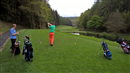 Easy hole @ St Mellion - a power fade down the left (OK - probably a crap swing position)