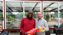 Daniel receives his new Mizuno blades - courtesy of Mr Maggs