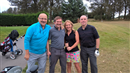 The VI Annual Society Cup @Birchwood Gc 10 Sept 2016: Grp 2(L:R) Capt Michael Pitter, Peter Dodds, Julia Forrest and Chris Chandler