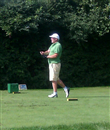 Dave Allchorne driving the par 3 at Cannons Brook
