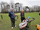 Colin & Stella having a pleasant chat... Shendish Manor, 1st Tee.