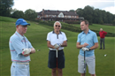 Mr.Duffy lecturing Mr.Haywood on the art of a good drive but Mr.Haywood seems more interested in the camera!