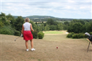 Judy ponders the 14th hole...