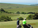 Eastbourne Downs GC, Spectacular Views of the course and the sea in the background. Ken & Steve of Pine Tree Society
