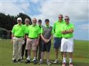 Pine Tree Society Members proudly wearing their new teams shirts:Dr John Wyatt, Steve Wise, Paul Bennett,Tony or Ken, Norman Woodward, Dale & Roger Akermann (our Chairman) @ Eastbourne Downs, Sussex