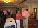 Brigitte receiving the Chairman's shield for 2014