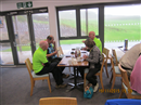 Brigitte, tony , Norman & Lofty getting wet on the inside after getting wet on the outside  