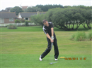 David teeing off on the first