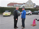 Norman & Howard: morning greetings on a cold winter day at Willingdon GC.