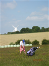 Michael dealing with the rough with Jack  Jill in the background @ Pyecombe, Sussex (Pine Tree Society).
